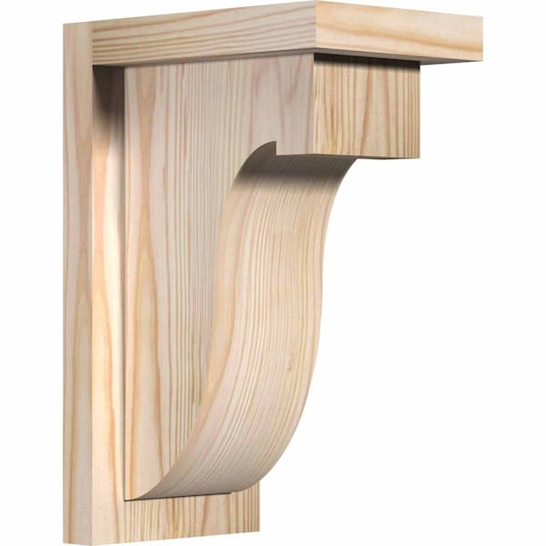 Ekena Millwork Del Monte Smooth Corbel w/Backplate, Douglas Fir, 5 1/2"W x 8"D x 12"H COR06X08X12DEL01SDF - main